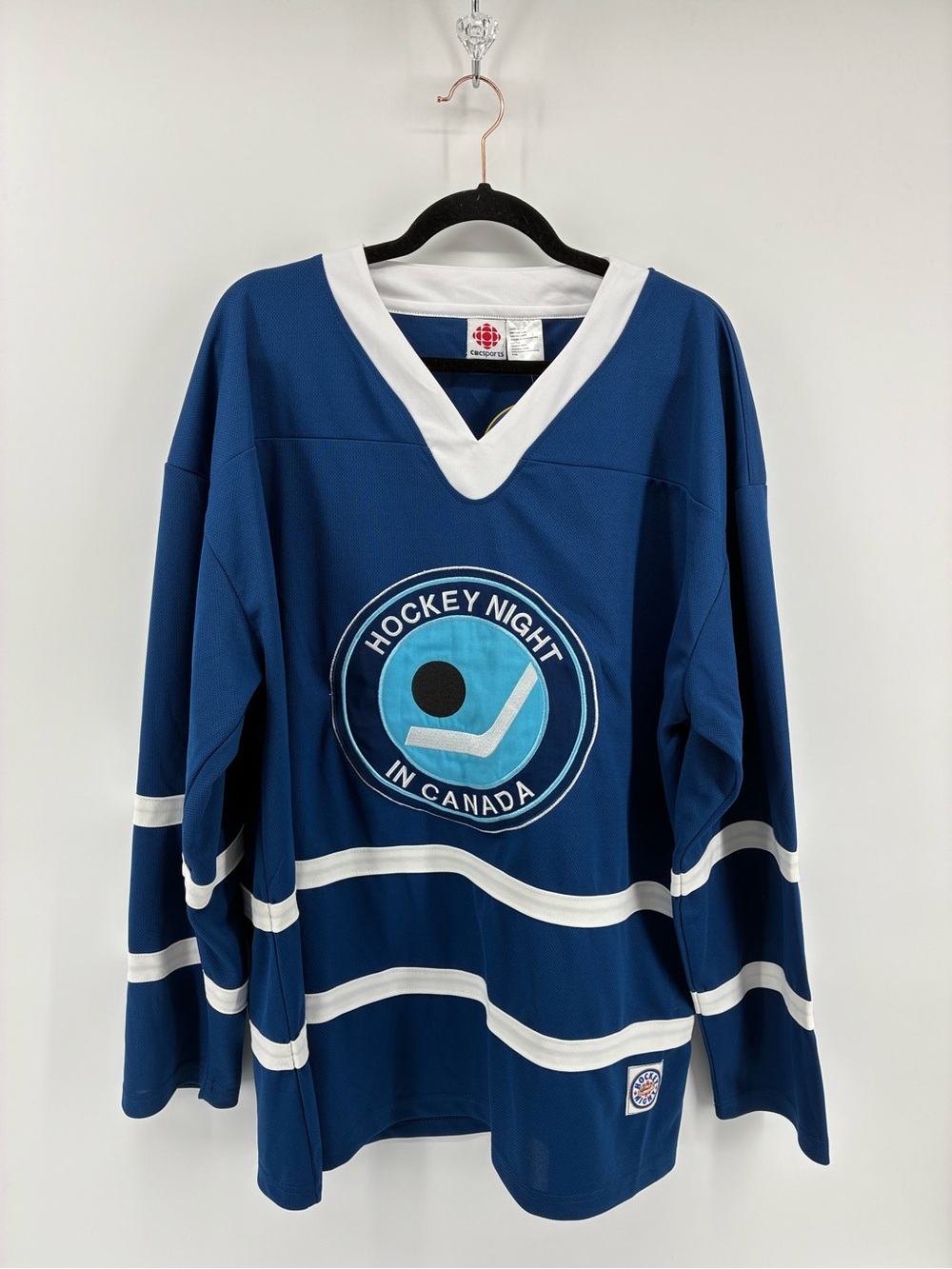 Hockey Night in Canada CBC Blue Hockey Jersey BNWT